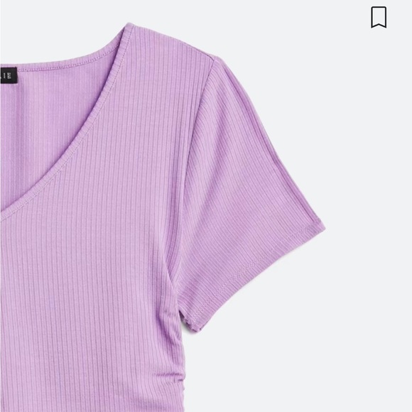 Purple knit crop top - Picture 2 of 5